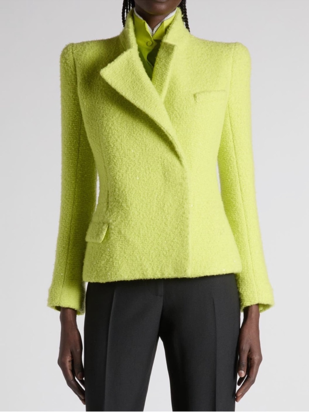 TOM FORD Sequin Tweed Double Breasted Jacket